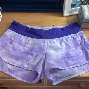 Purple tie dye Lulu Lemon shorts